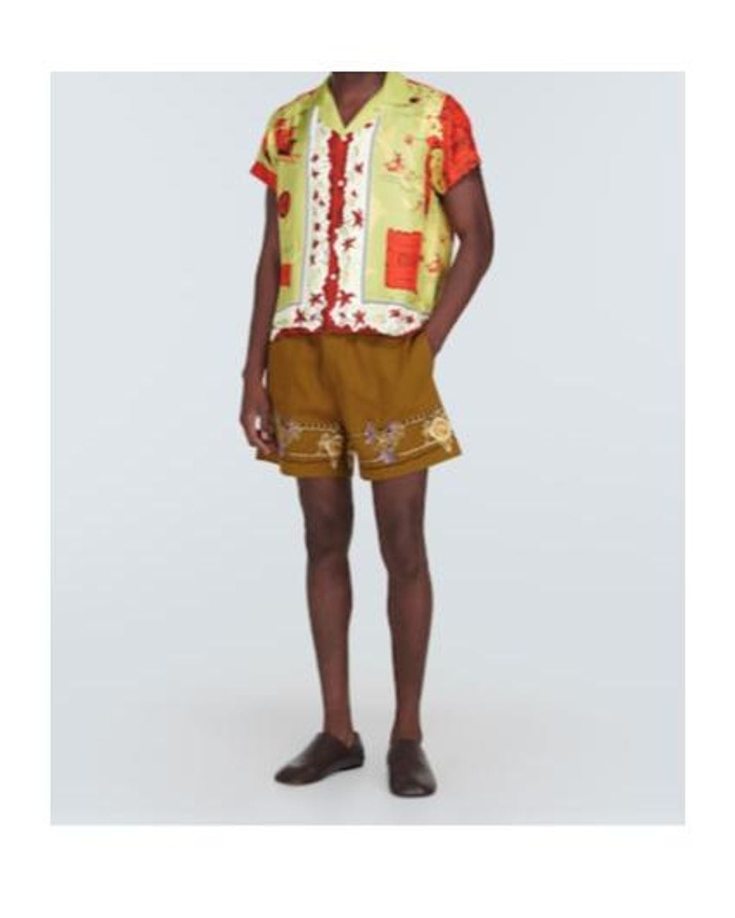 Bode Green Printed Shirt for men
