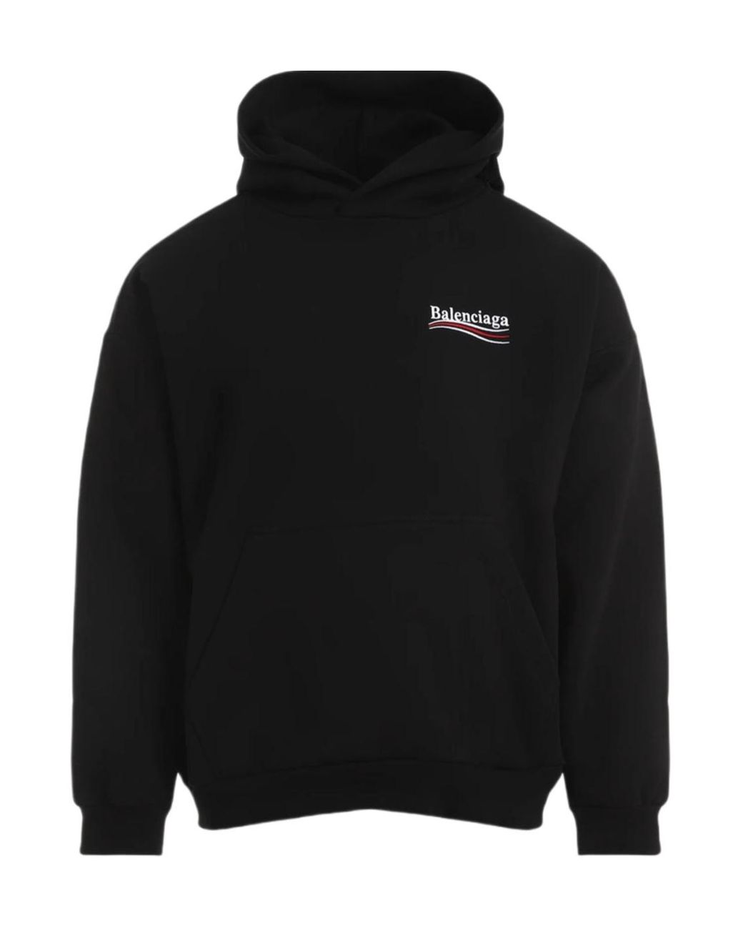 Balenciaga Black Cotton Sweatshirt With Political Campaign Logo for men