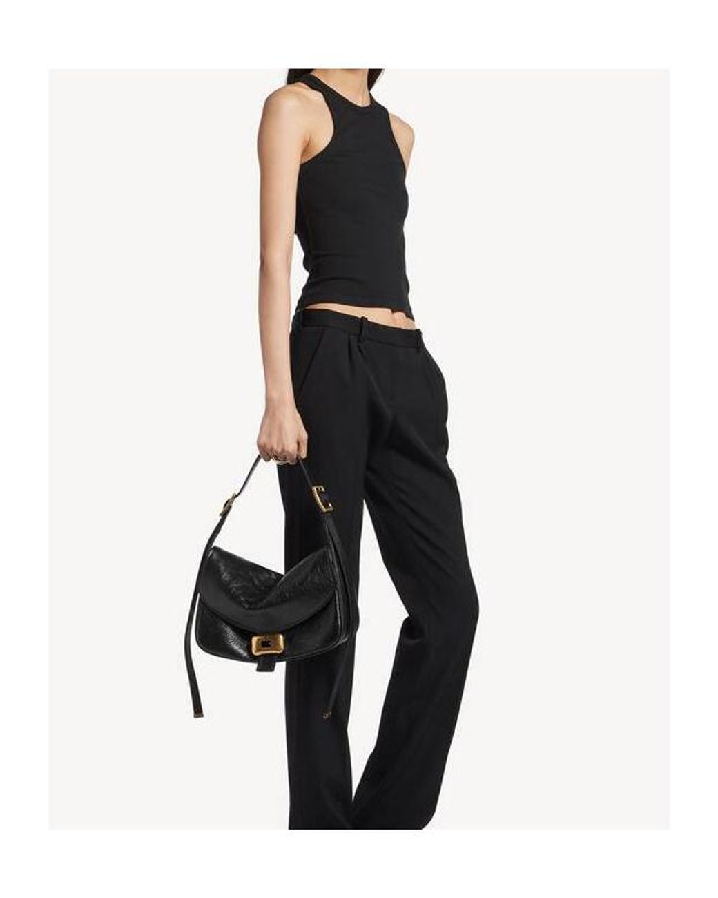 Balenciaga Black Clicca Medium Shoulder Bag