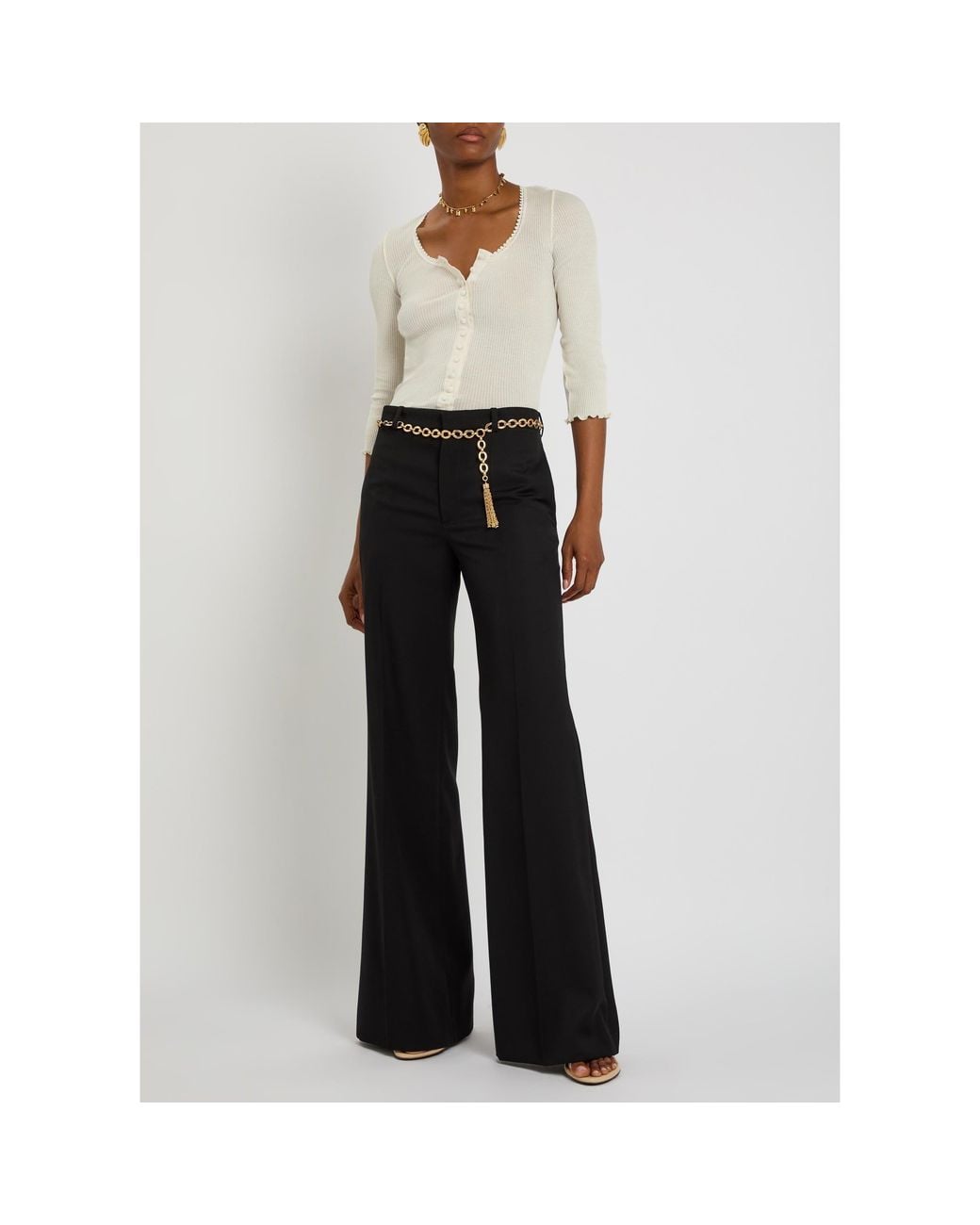 Chloé White Lightweight Knit Top