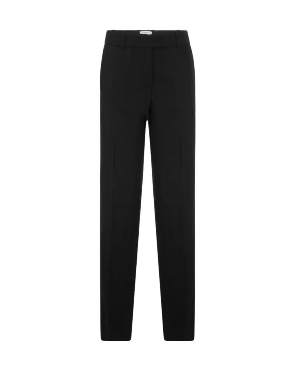 Fabiana Filippi Black Mid-Rise Casual Trousers With Pressed Crease Design