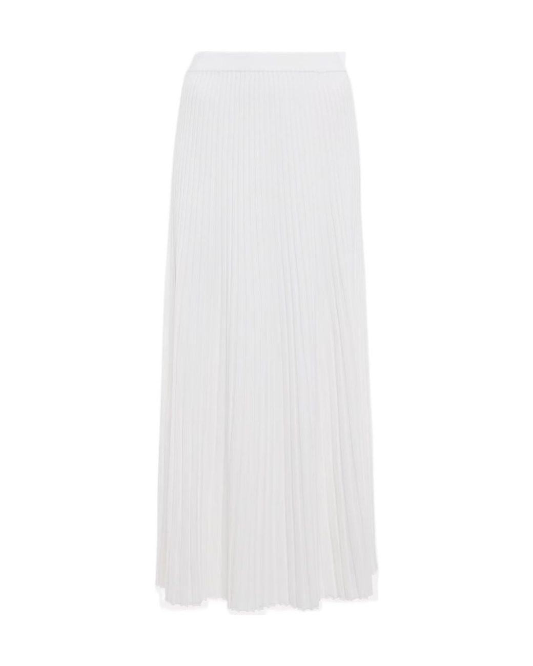 Gabriela Hearst White Knitted Midi Skirt