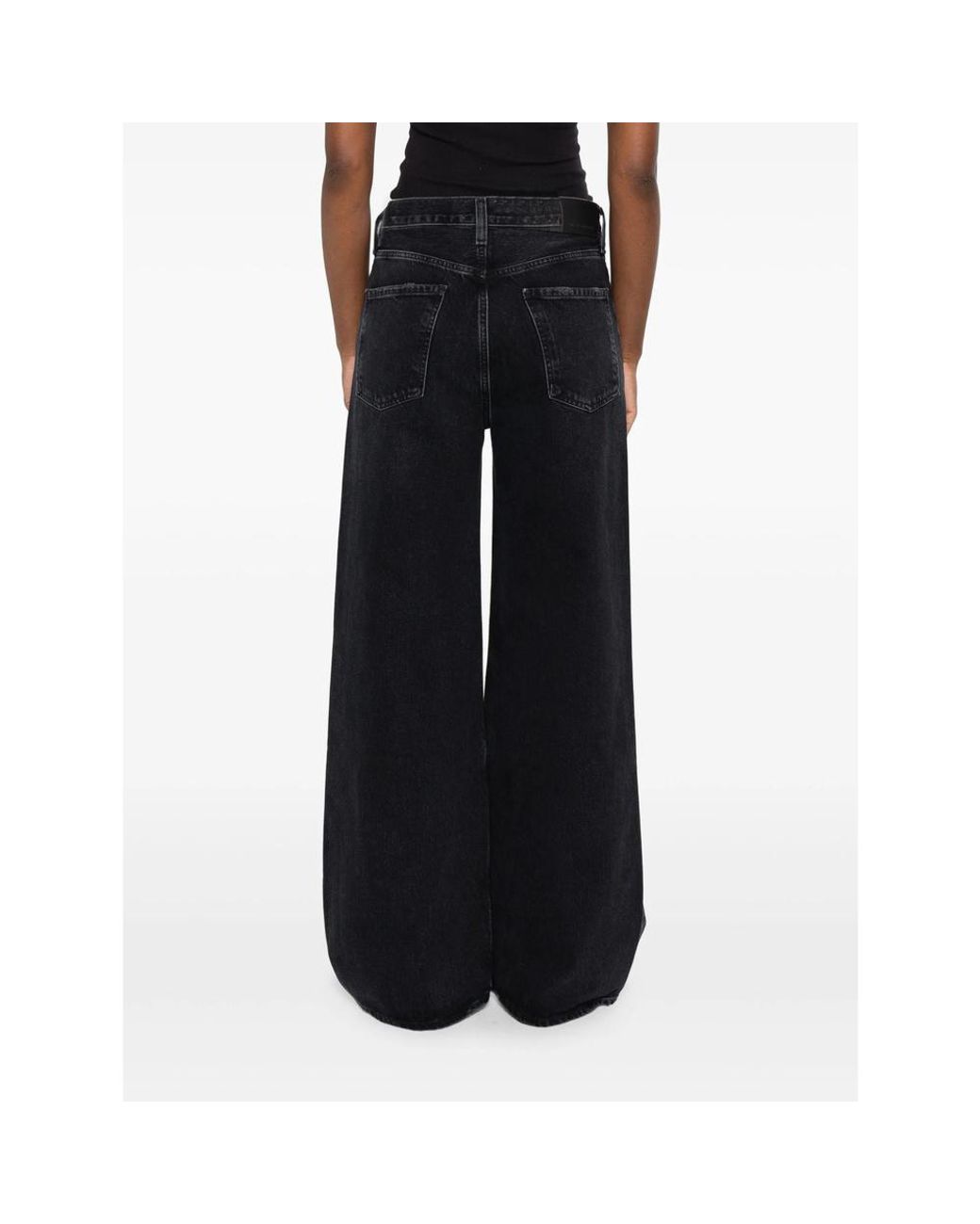 Citizens of Humanity Black Wide-Leg Jeans