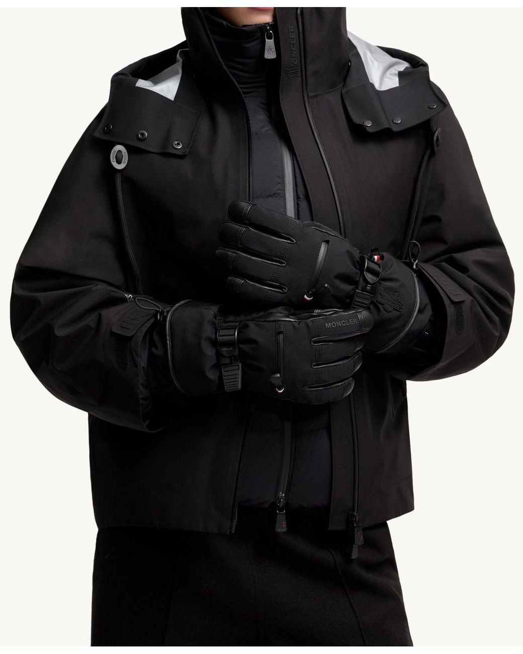 Moncler Black Padded Gloves