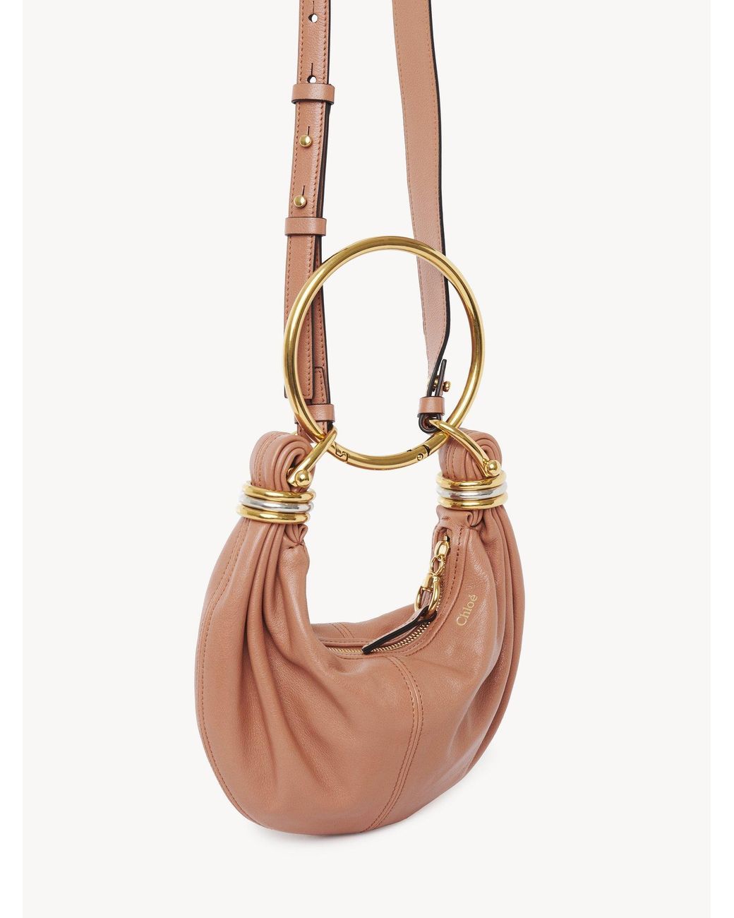 Chloé Pink Chloé Bracelet Detailed Mini Hobo Bag