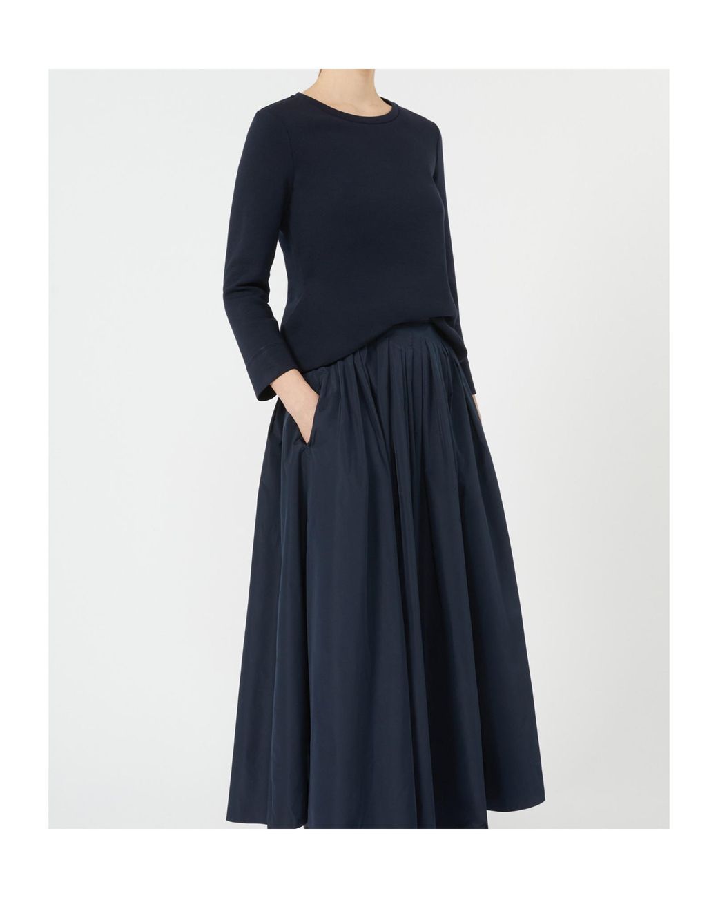 Max Mara Blue Scuba Long-Sleeved T-Shirt