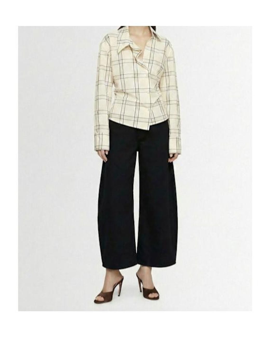 The Attico White Checked Cotton Shirt