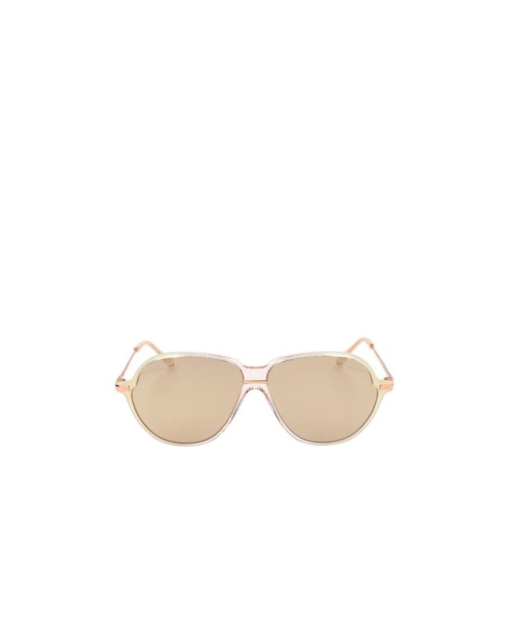 Maje White Geometric Frame Sunglasses