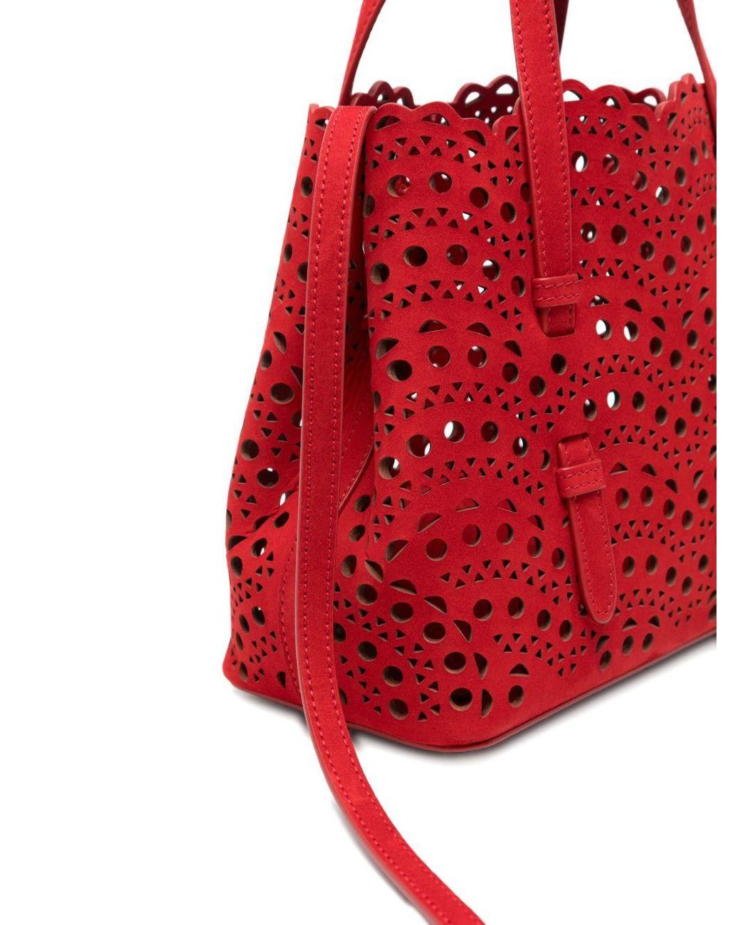 Alaïa Red Alaïa Mina 20 Cut-Out Top Handle Bag