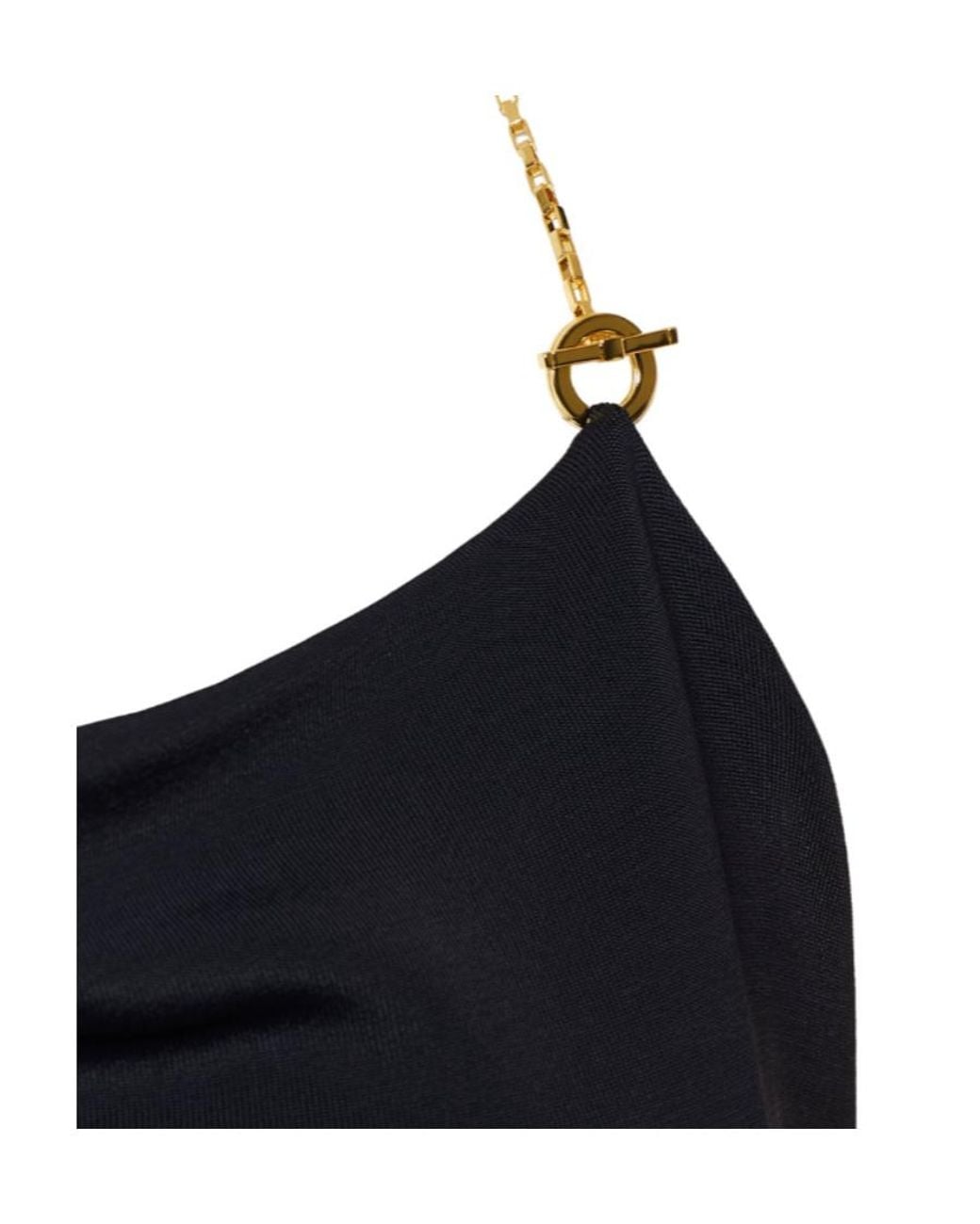 Bottega Veneta Black Chain Detailed Midi Dress