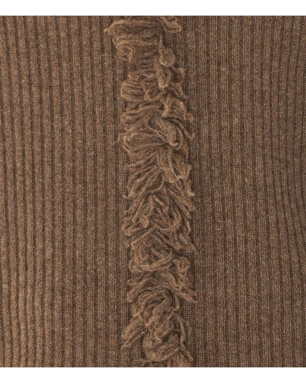 Uma Wang Brown Long-Sleeved Turtleneck Sweater