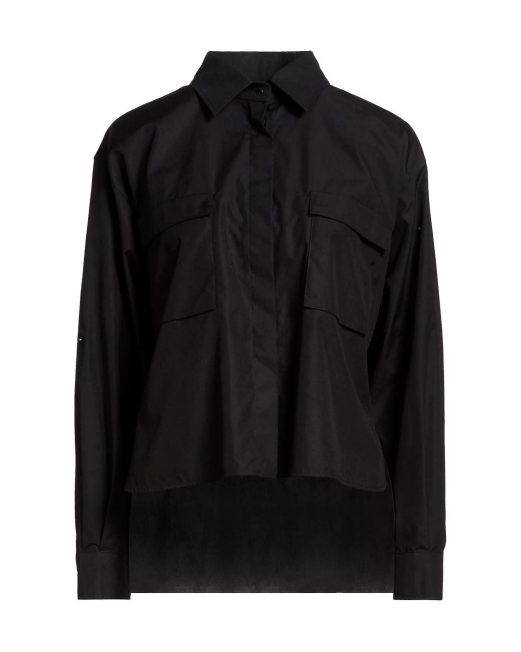 Max Mara Black Solid-Color Shirt