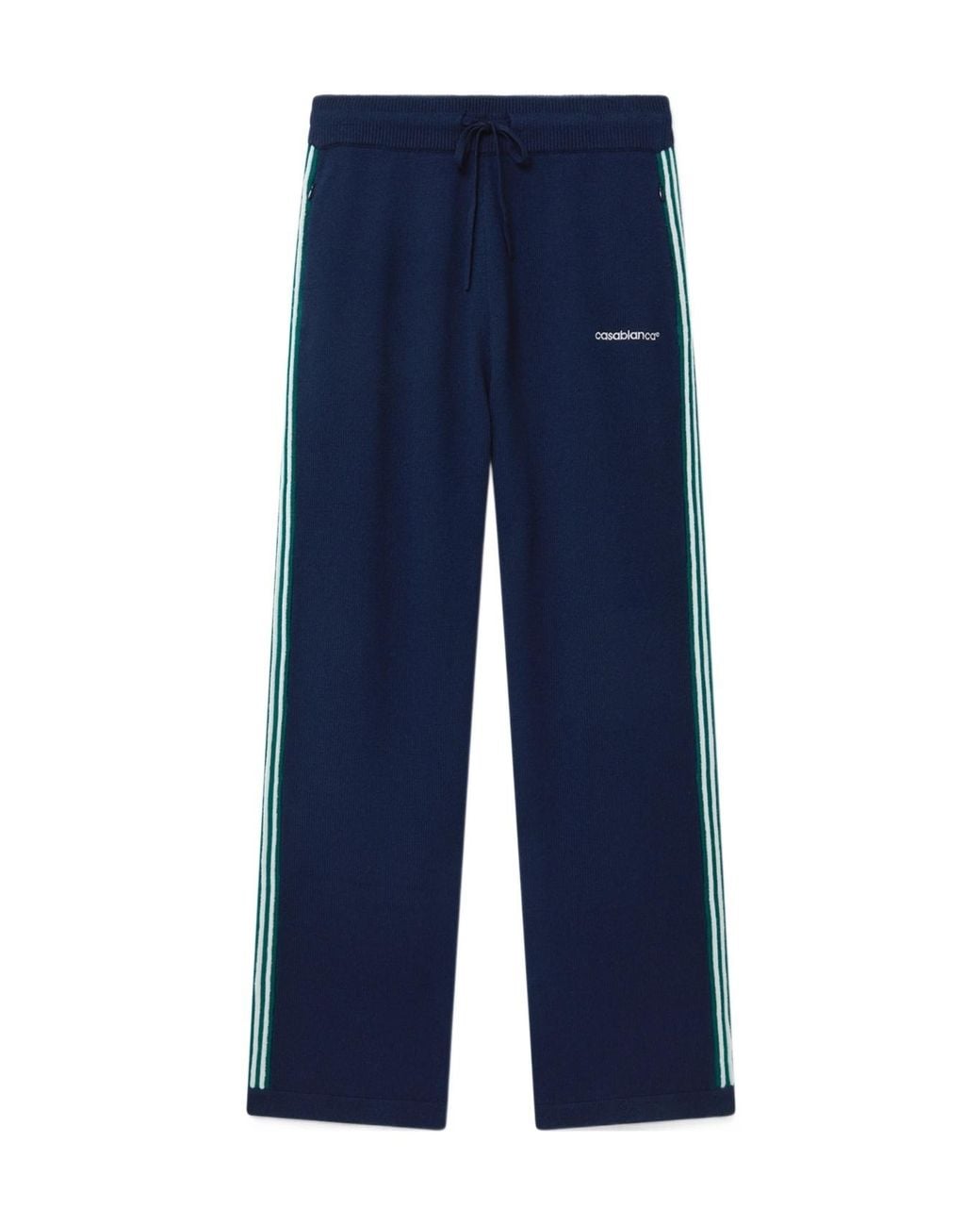 Casablanca Blue Embroidered Logo Pants for men