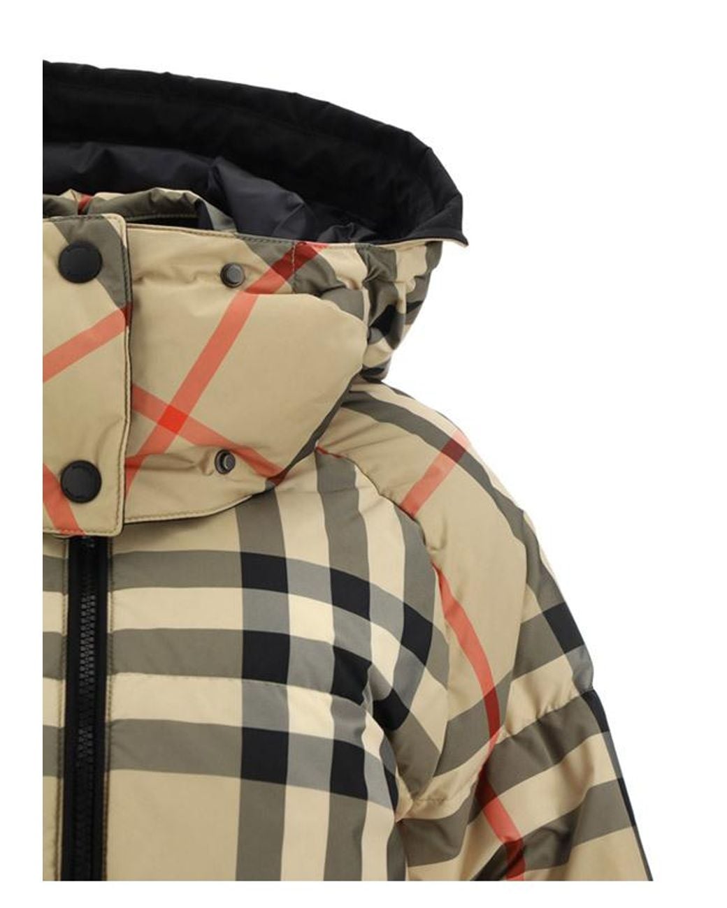 Burberry Brown Checked Puffer Jacket