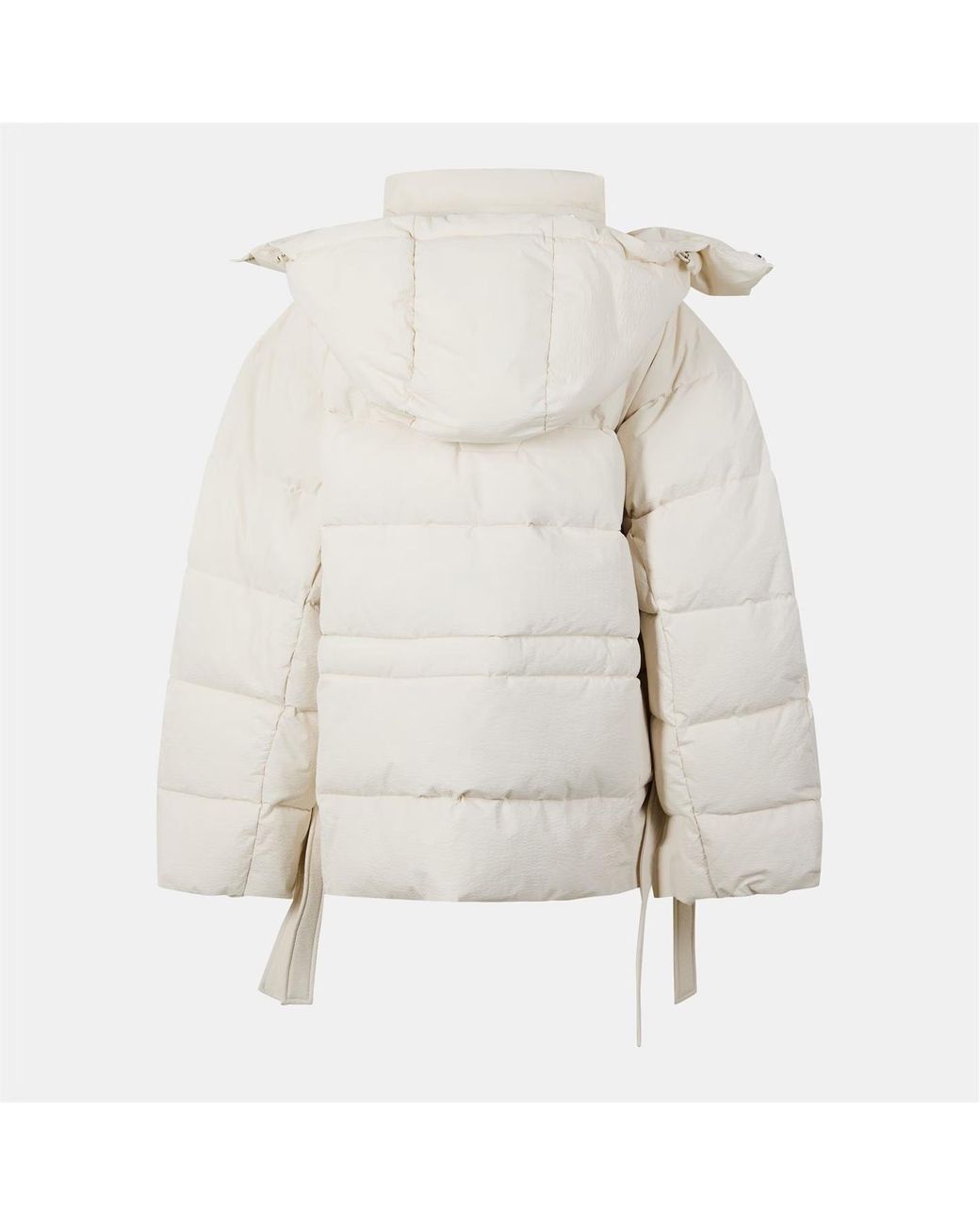 Ganni Natural Hooded Down Jacket