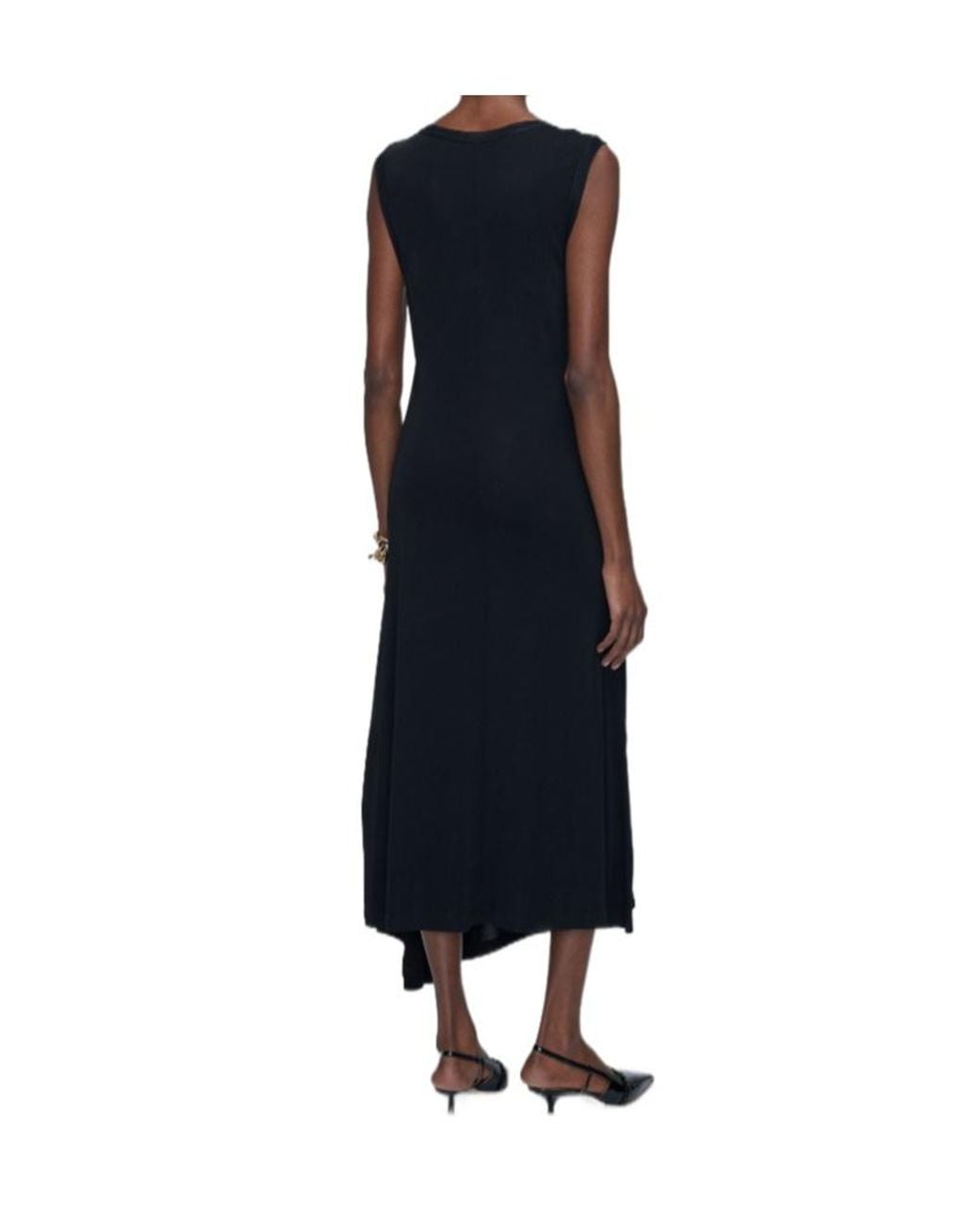 Joseph Black Cheikh Sleeveless Midi Dress
