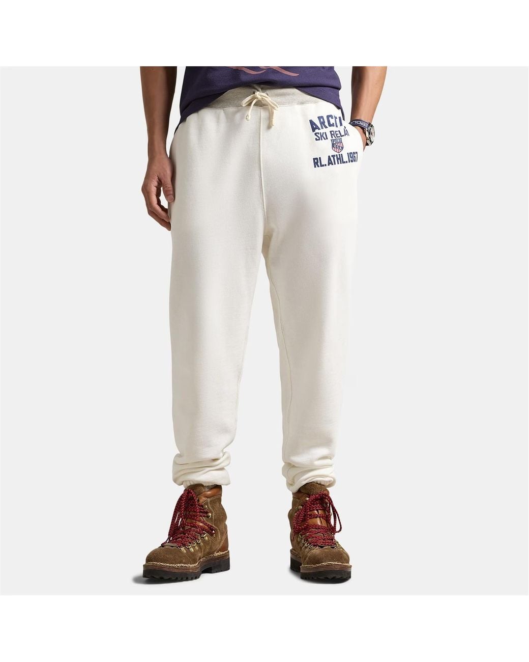 Polo Ralph Lauren White Logo Track Pants for men