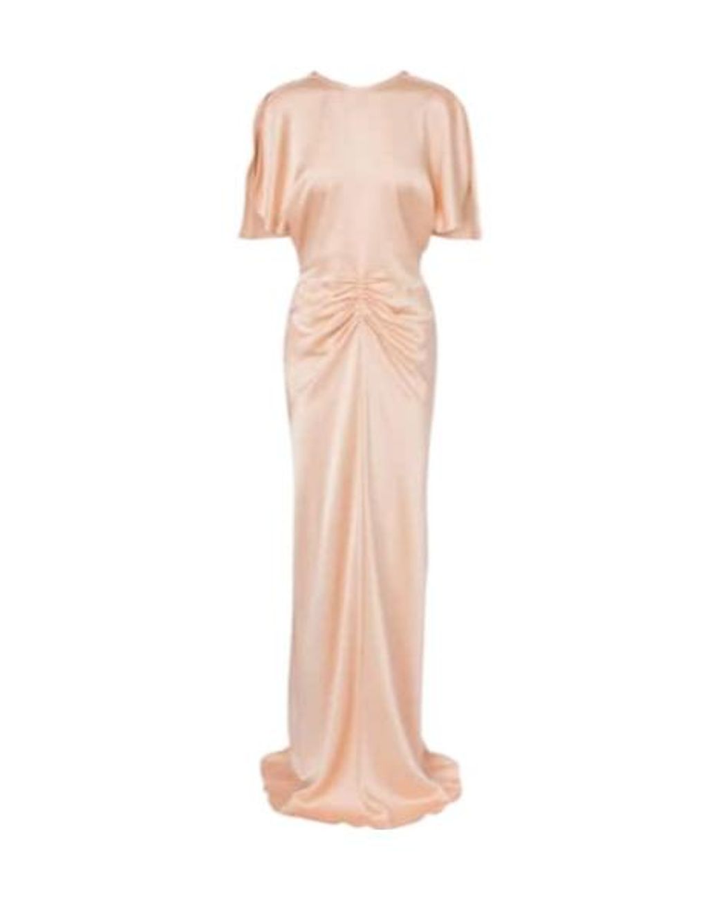 Victoria Beckham Pink Isabella Gathered Satin Gown