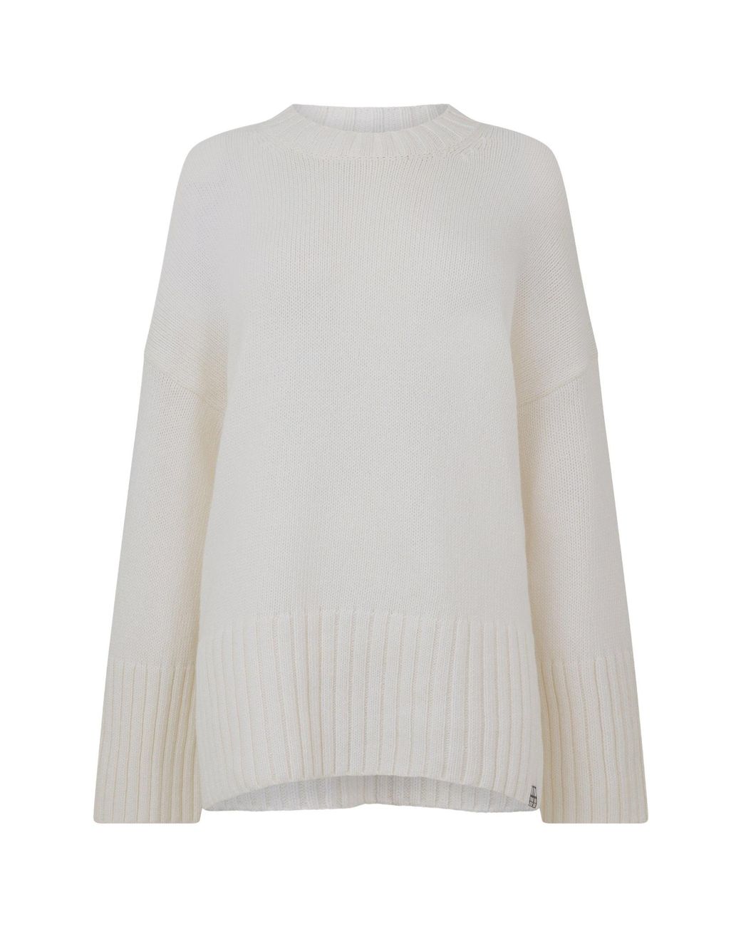 Barbour White Mock Neck Knit Jumper