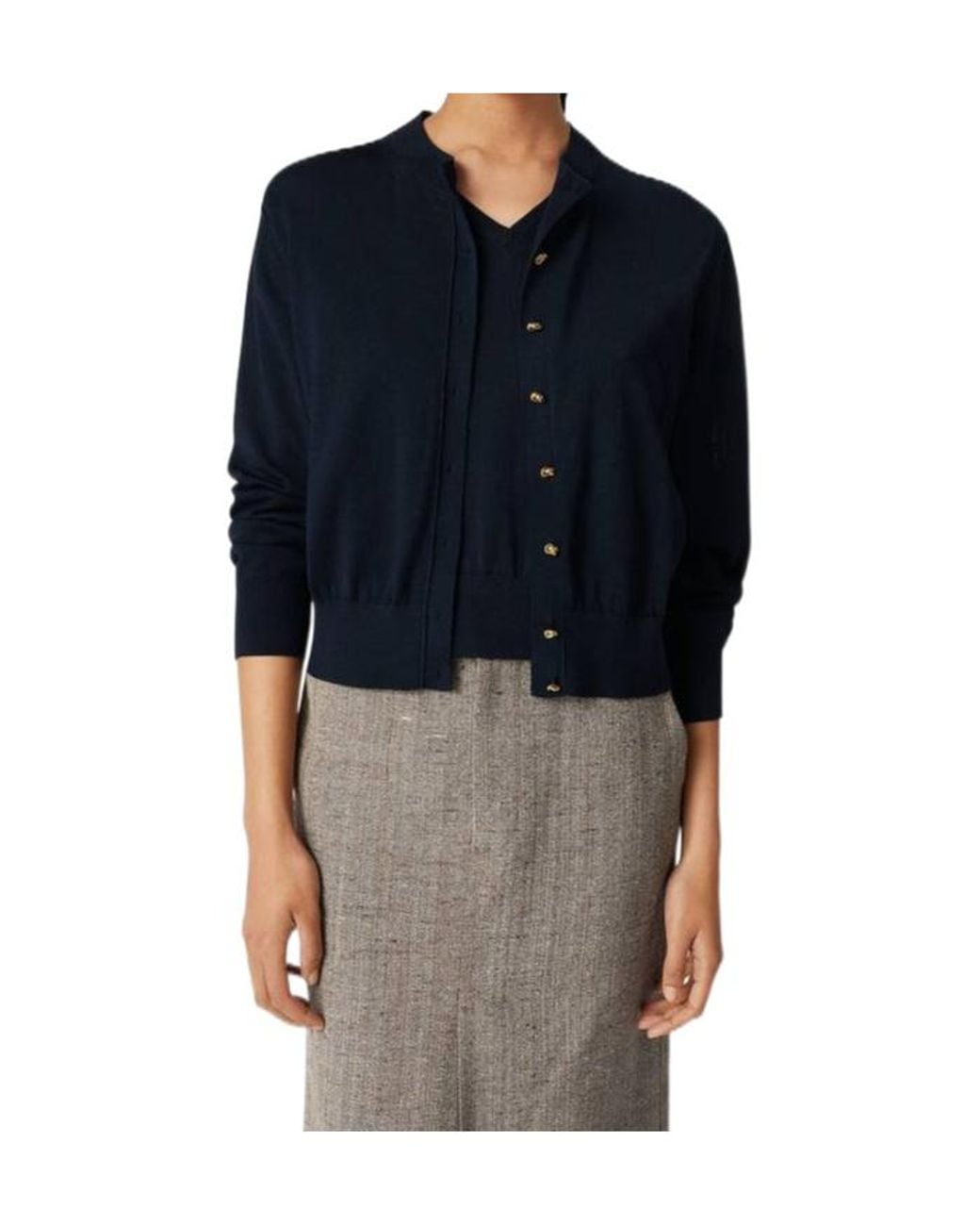 Bottega Veneta Blue Long-Sleeved Knitted Cardigan