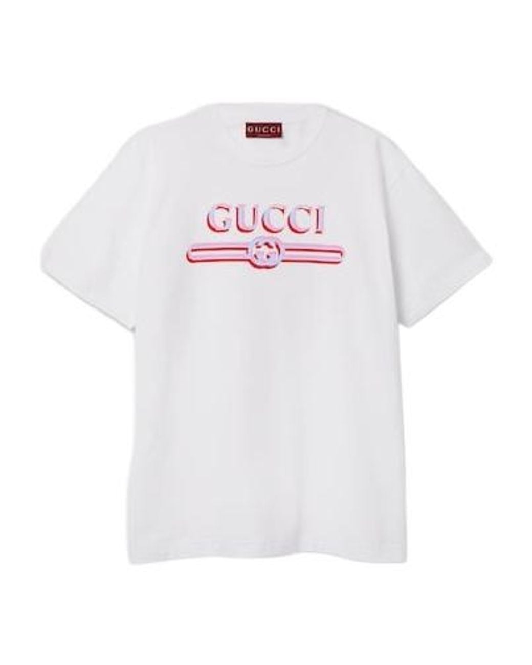 Gucci White Logo Printed T-Shirt