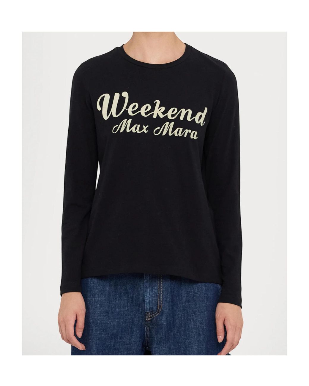 Weekend by Maxmara Black Long-Sleeved T-Shirt