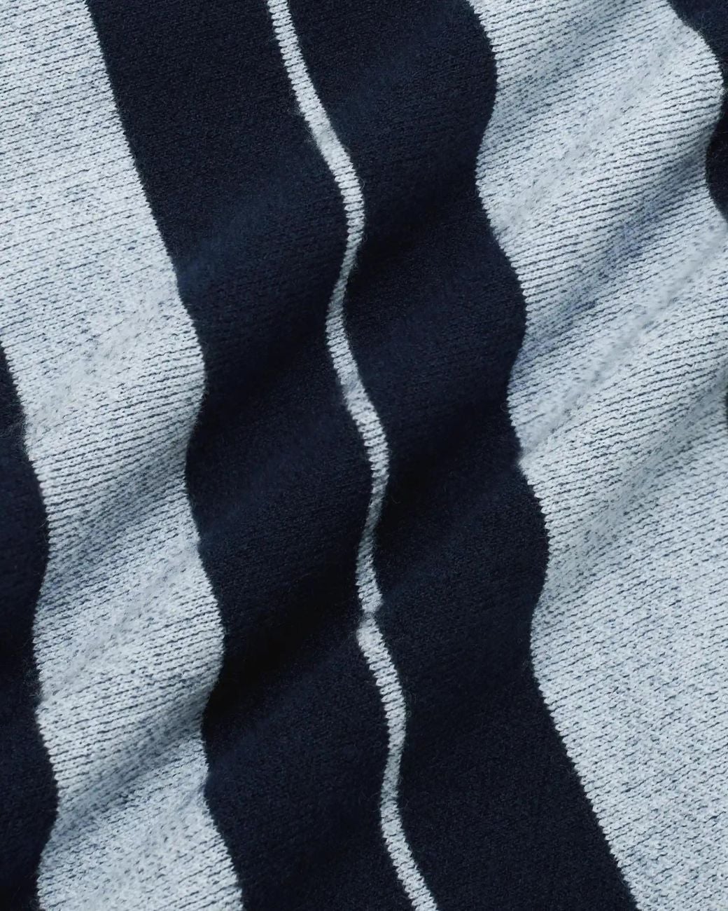 Drole de Monsieur Blue Striped Zip-Up Polo Shirt for men