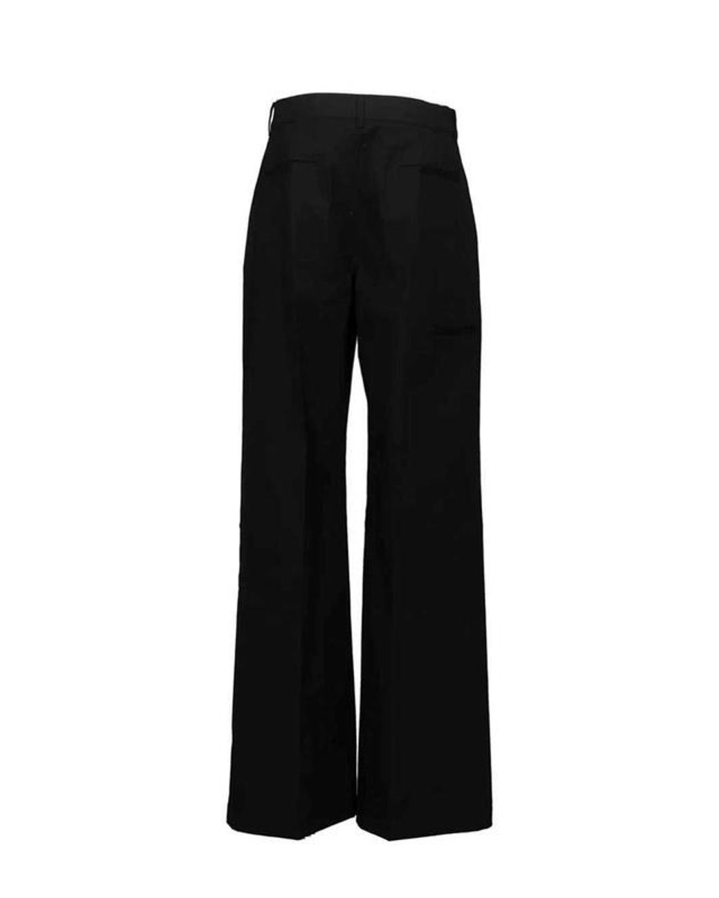 Rick Owens Black Pressed-Crease Trousers for men