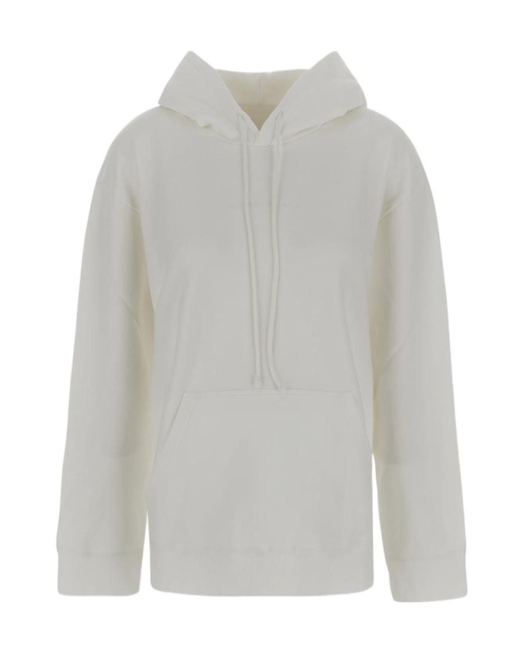 MM6 by Maison Margiela Gray Logo-Embroidered Drawstring Hoodie