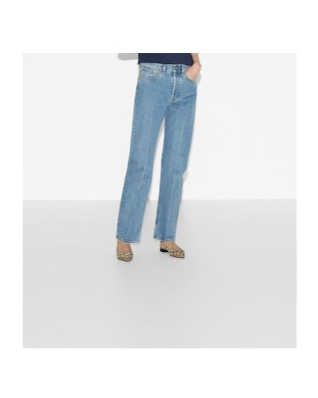 Gucci Blue Logo-Patch Jeans