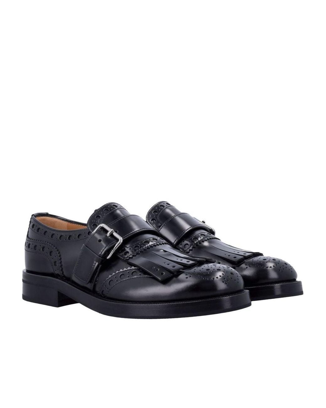 Church's Black Slip On Flat Shoes