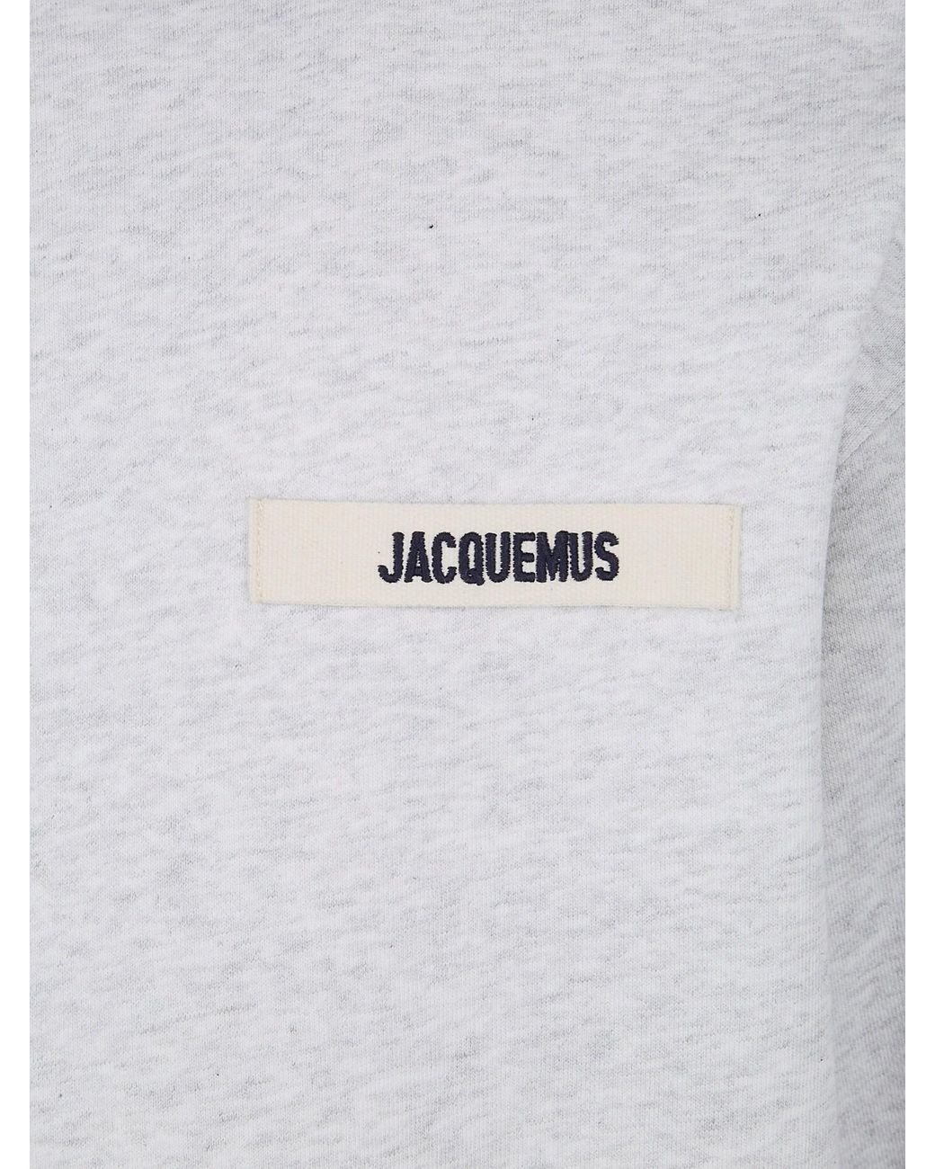 Jacquemus Gray Long-Sleeved Hoodie for men