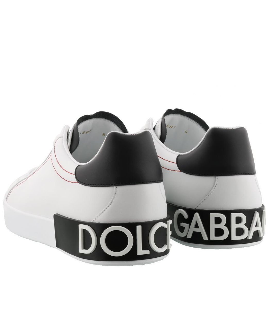 Dolce & Gabbana White Portofino Lace-Up Sneakers for men
