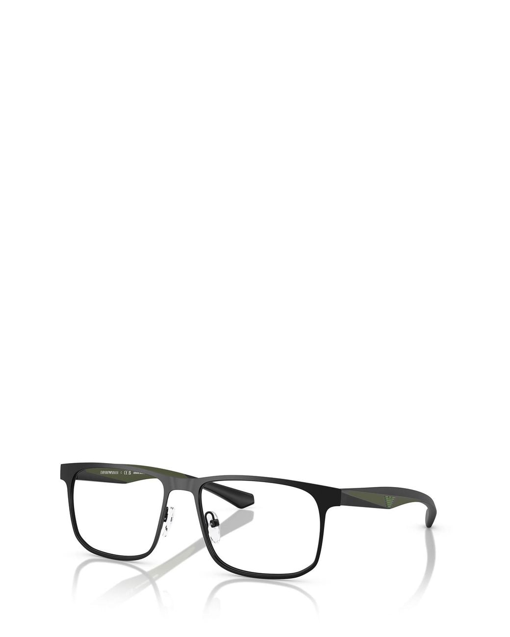 Emporio Armani White Square Frame Glasses for men