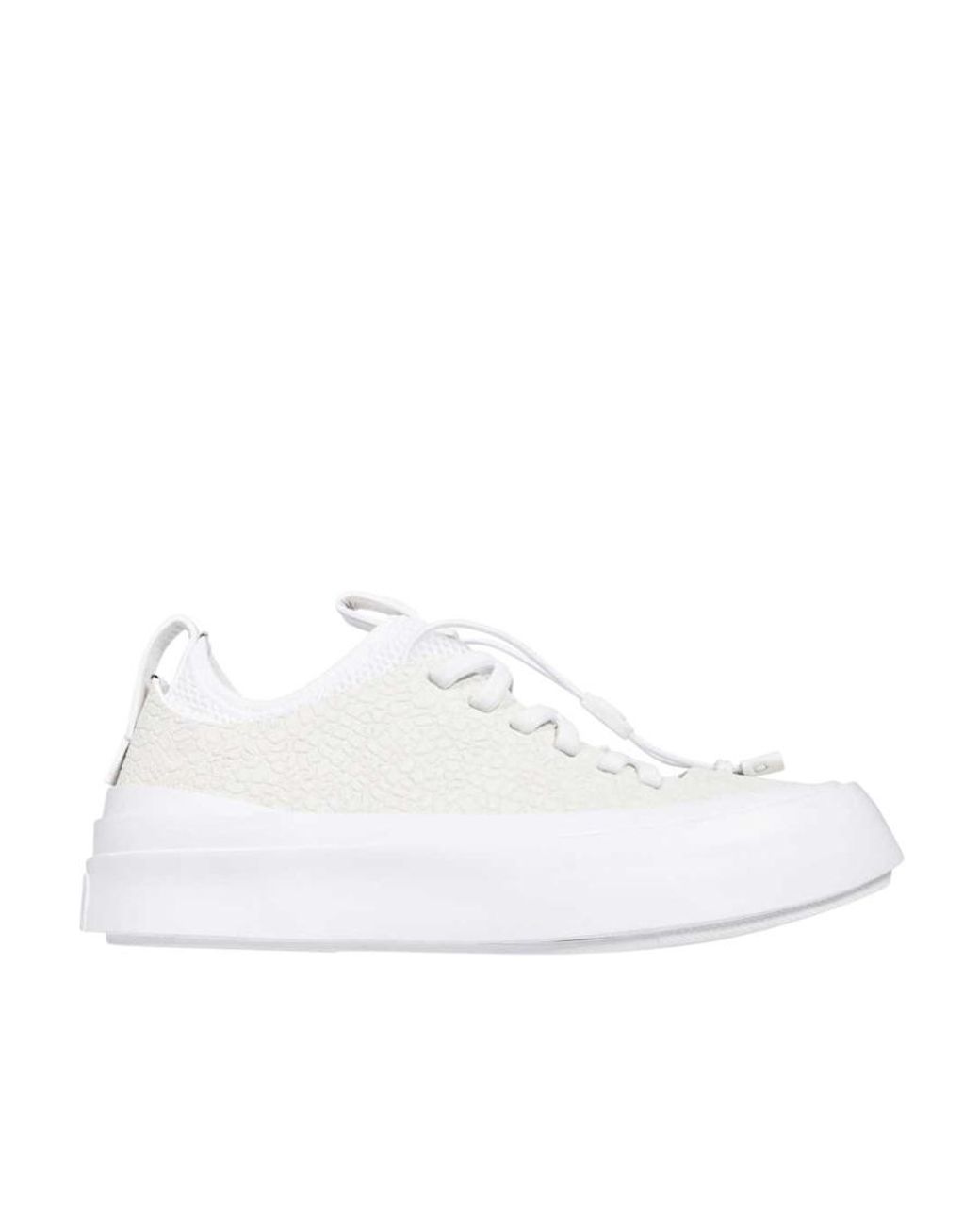 Zegna White Round Head Low-Cut Skate Shoes for men