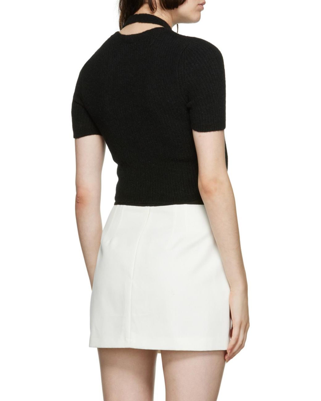 Alexander Wang Black T By Short-Sleeved Twinset Cardigan