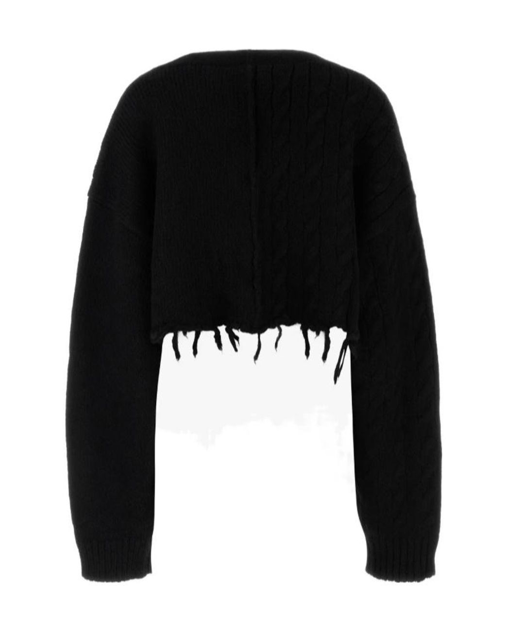 Vetements Black Button-Up Distressed Cardigan