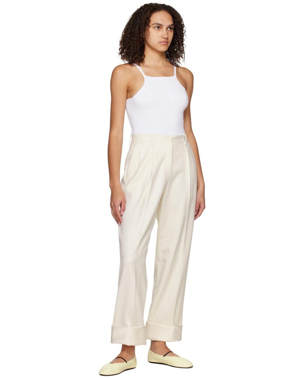 The Row Natural Logo Flats