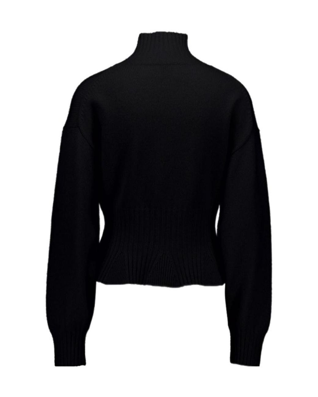 Allude Black Boat-Neck Jumper