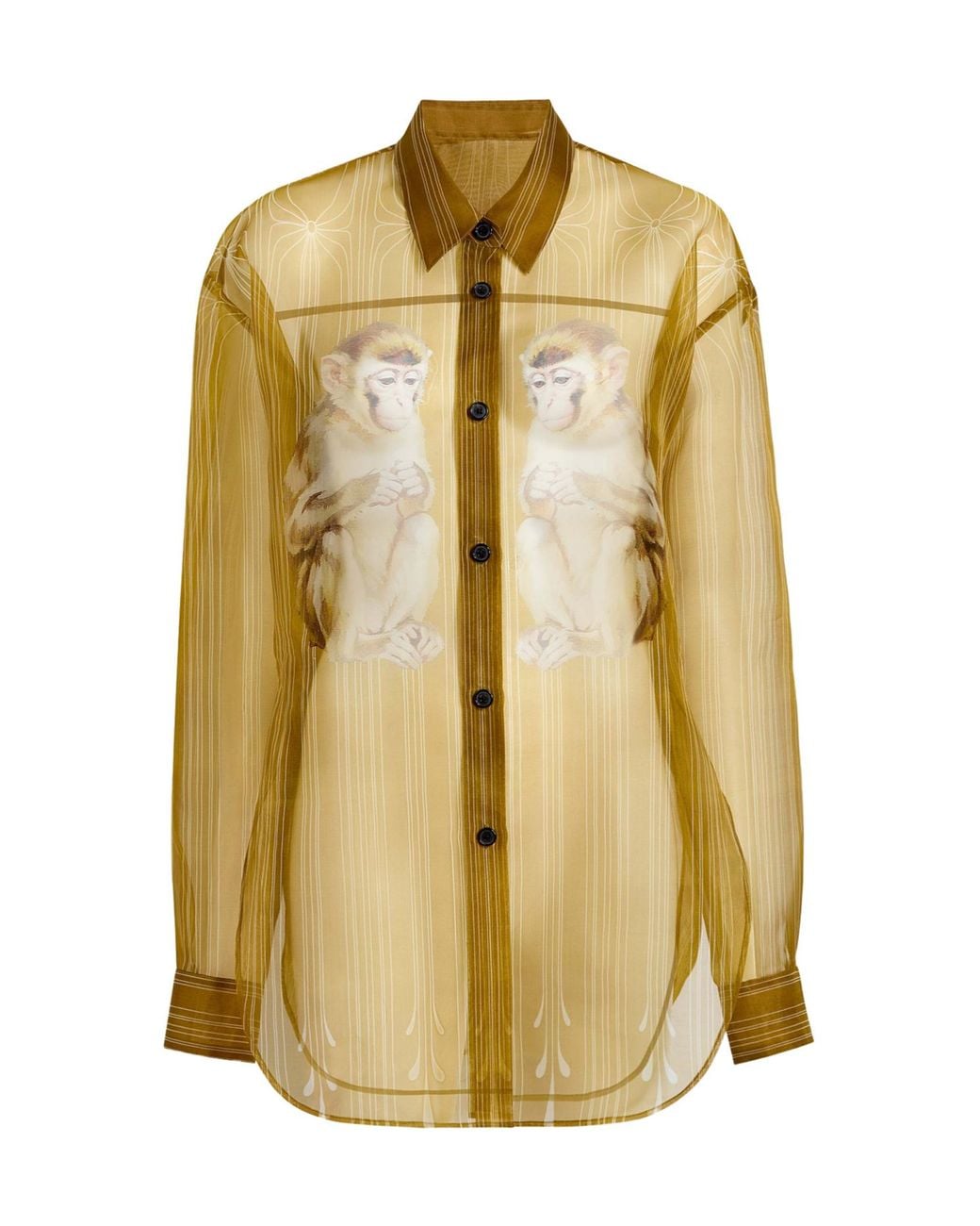 Khaite Metallic Goya Silk Organza Shirt