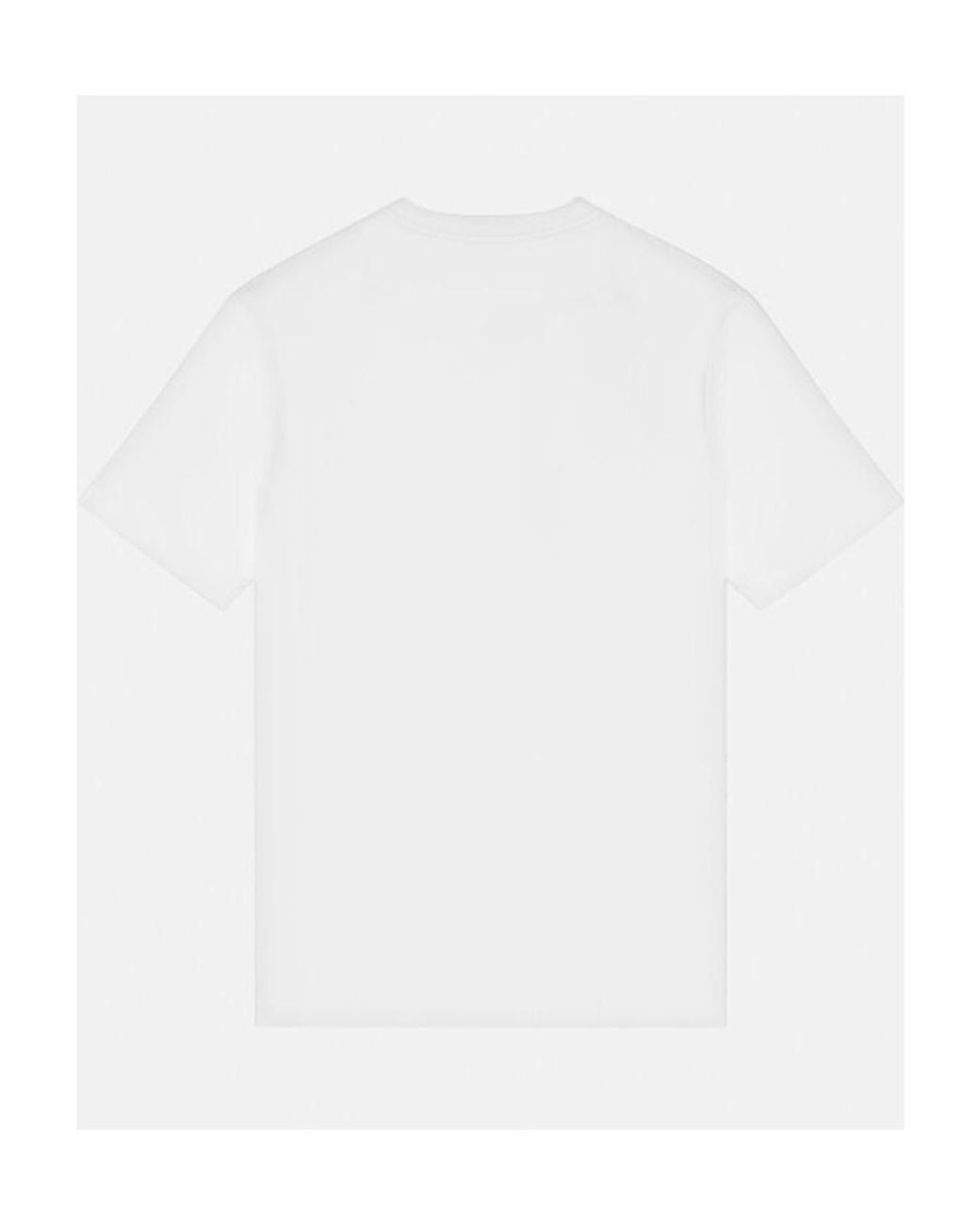 Versace White Logo-Print Short-Sleeved T-Shirt for men