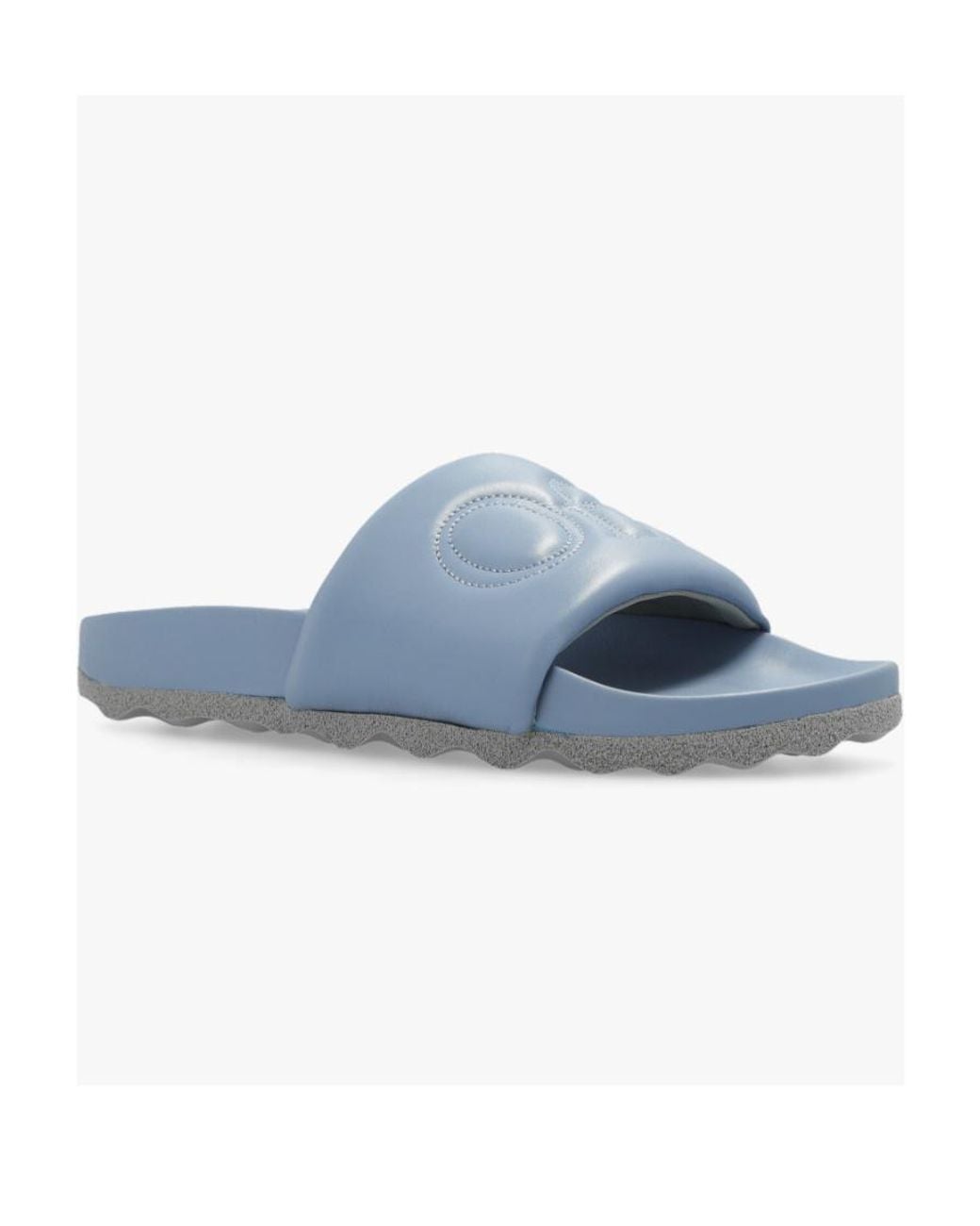 Off-White c/o Virgil Abloh Blue Bookish Leather Slider for men