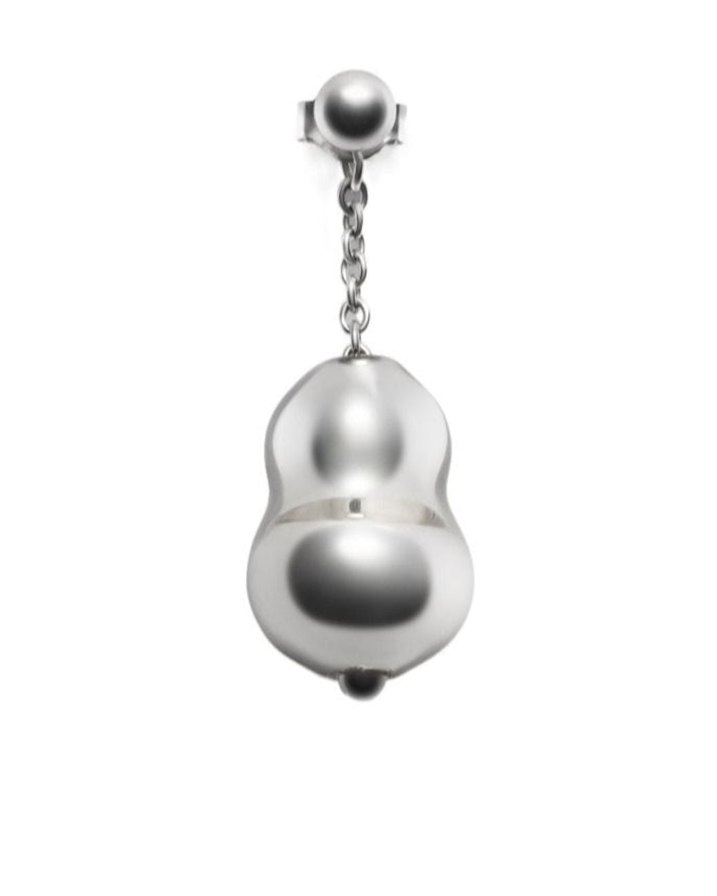 Lemaire White Blown Glass Earring