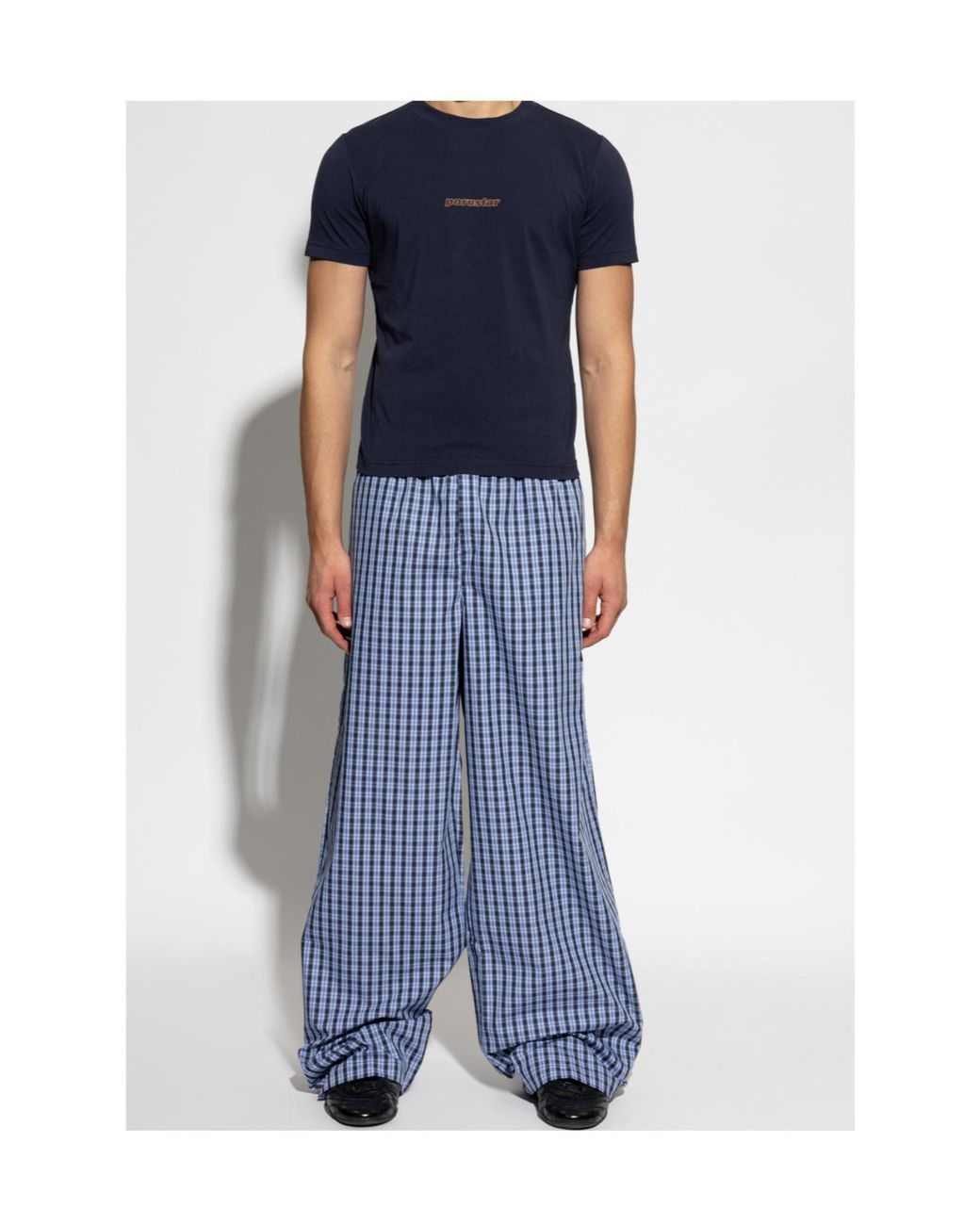 Vetements Blue Pornstar Fitted T-Shirt for men