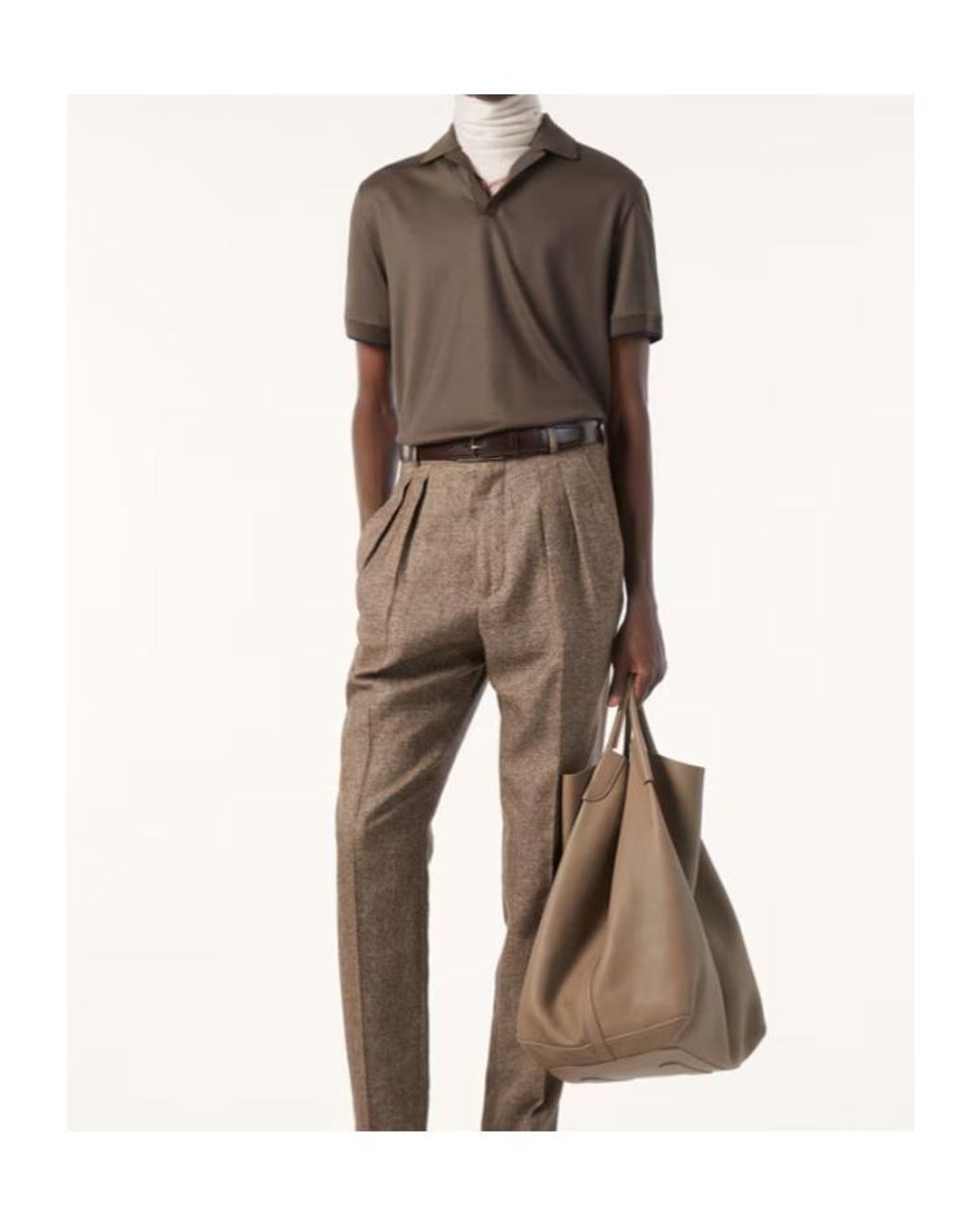 Loro Piana Brown Waitaki Polo Shirt for men