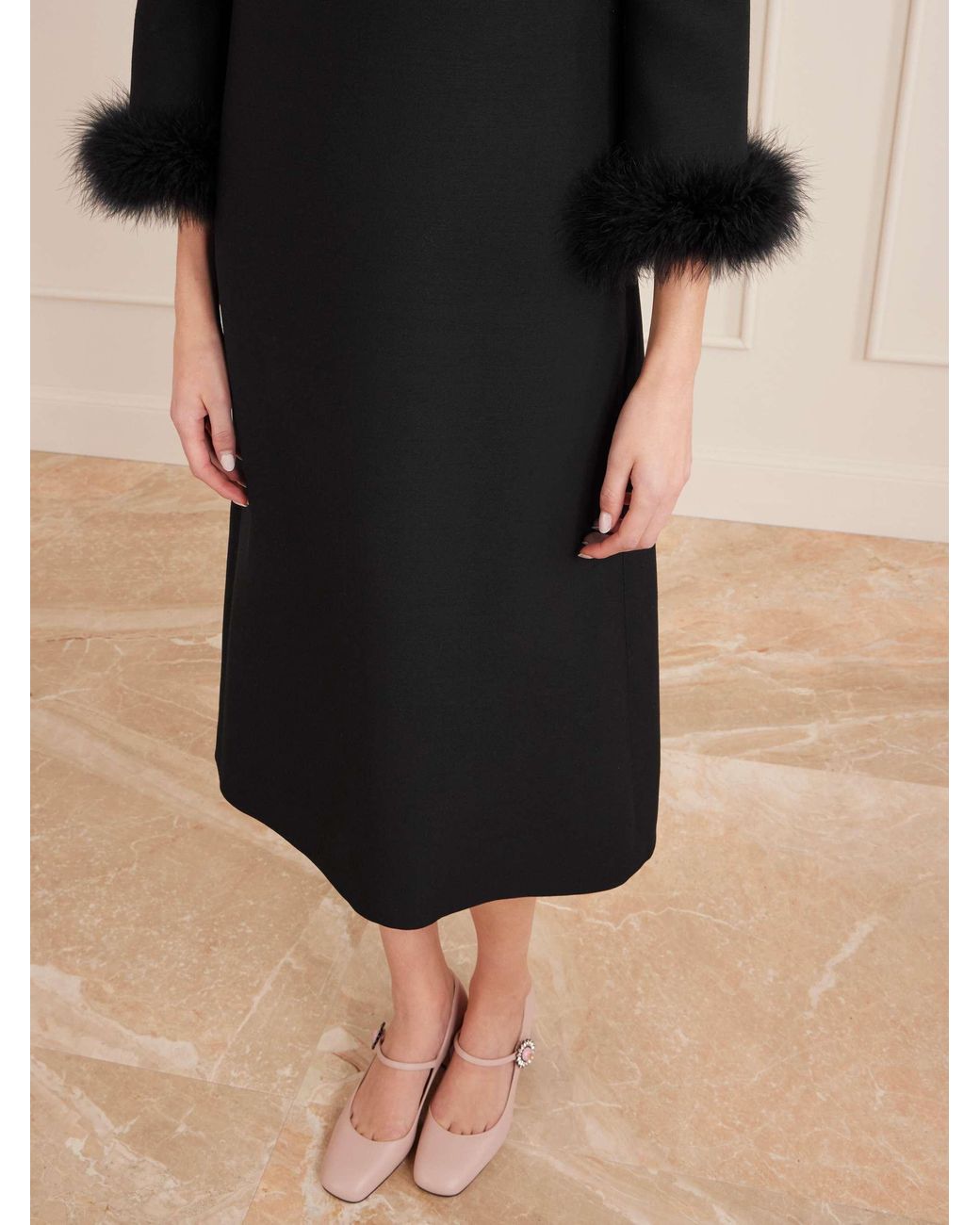 Valentino Black Round Neck Dress