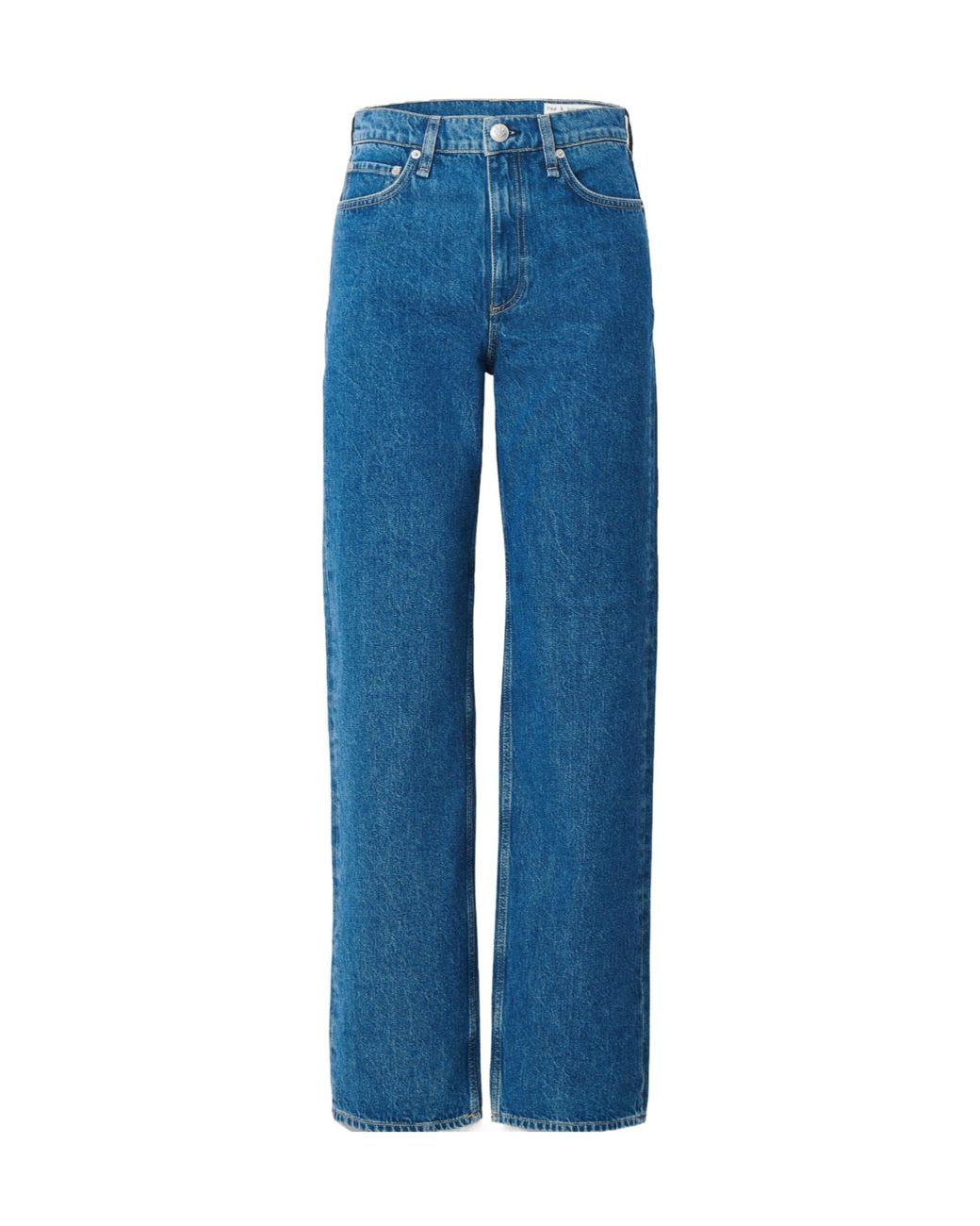 Rag & Bone Blue Shea Relaxed Straight Jeans