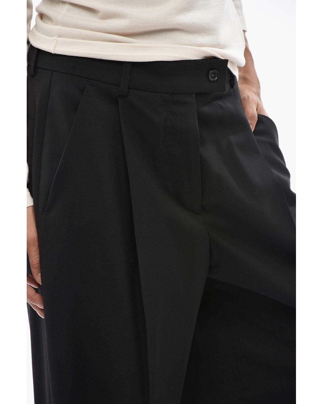 Max Mara Black Vela High-Rise Trousers