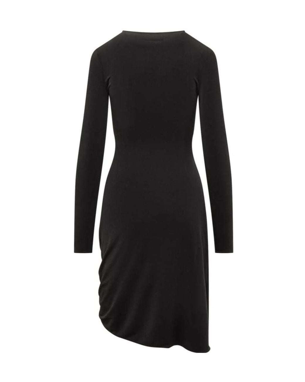 Coperni Black Asymmetric Mini Dress