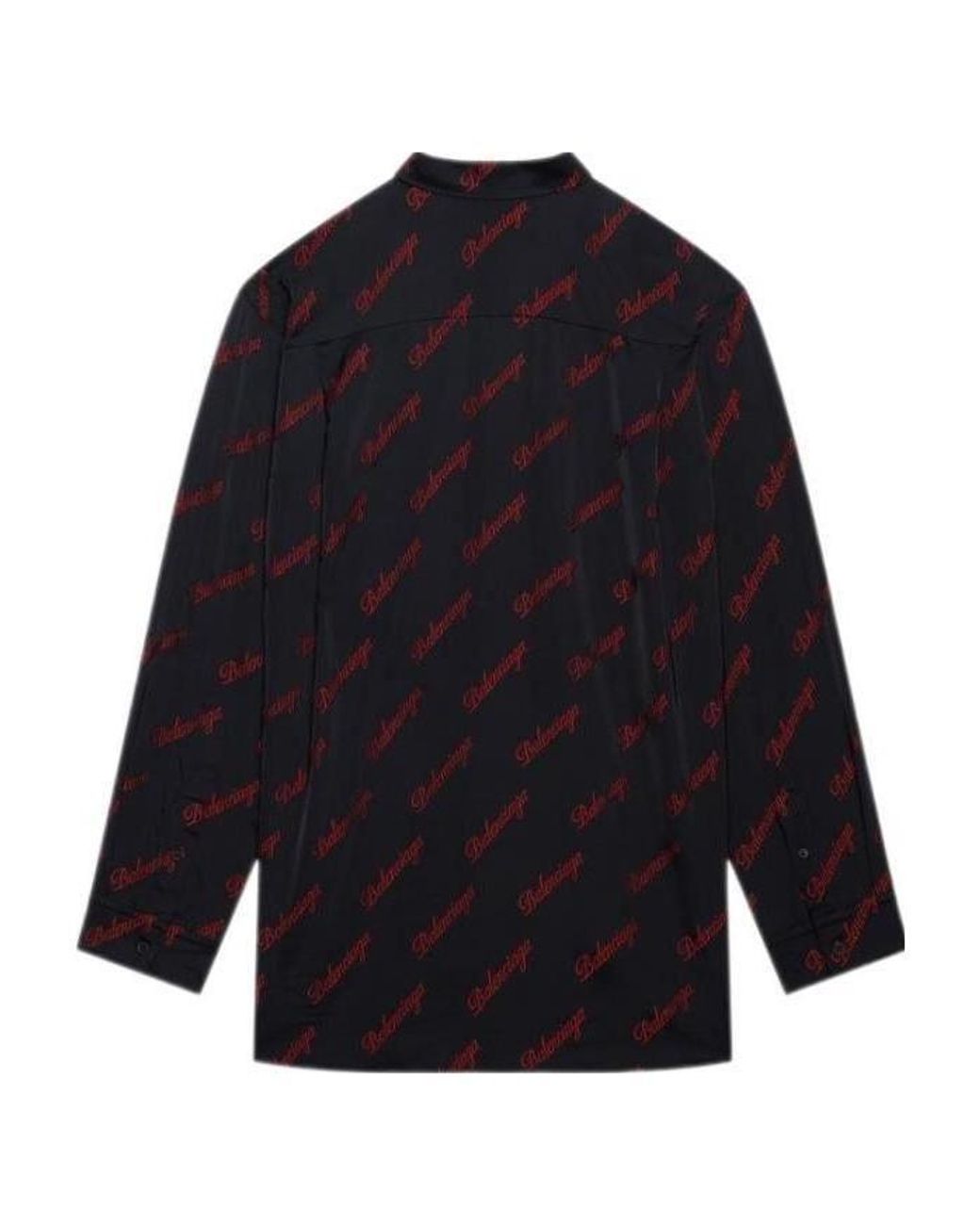 Balenciaga Blue Logo Jacquard Large Fit Shirt